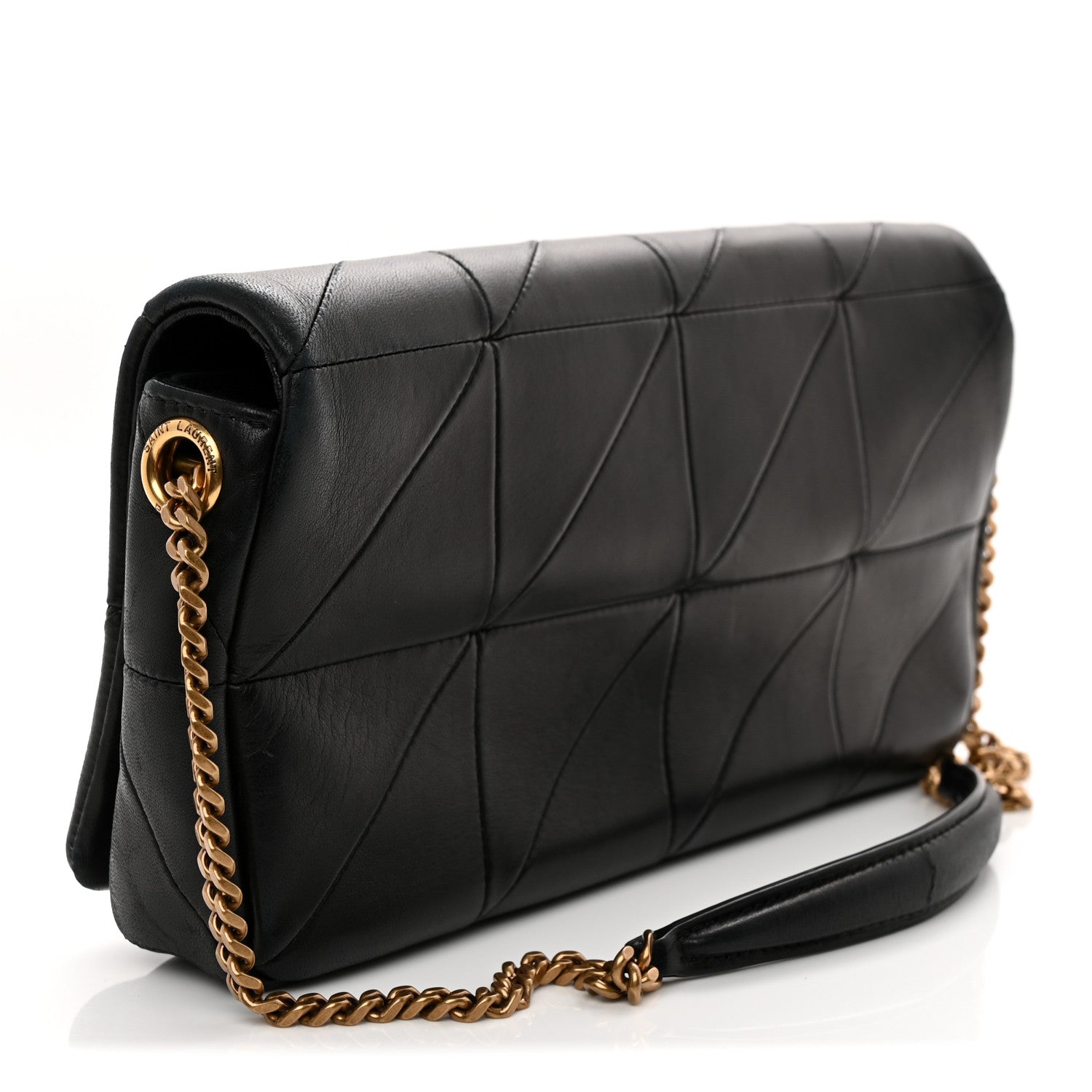 Saint Laurent Lambskin Patchwork Monogram Medium Jamie Black 3 of 10