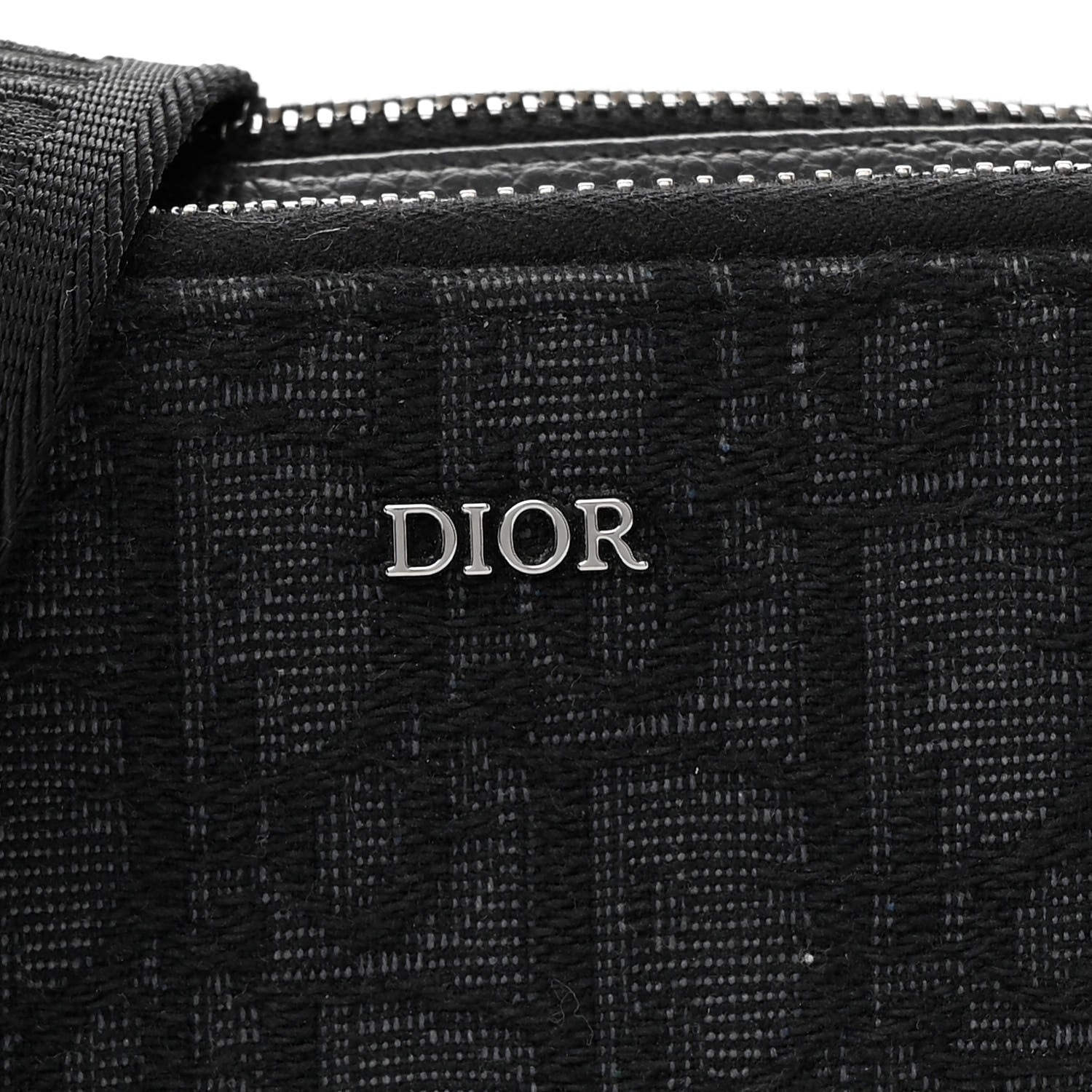 Christian Dior Oblique Zipped With Strap Pouch Black 10 of 13