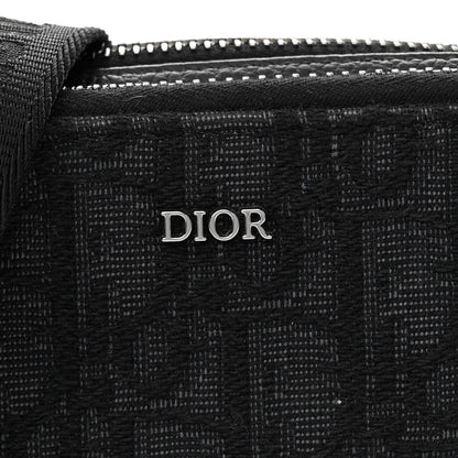 Christian Dior Oblique Zipped With Strap Pouch Black 10 of 13