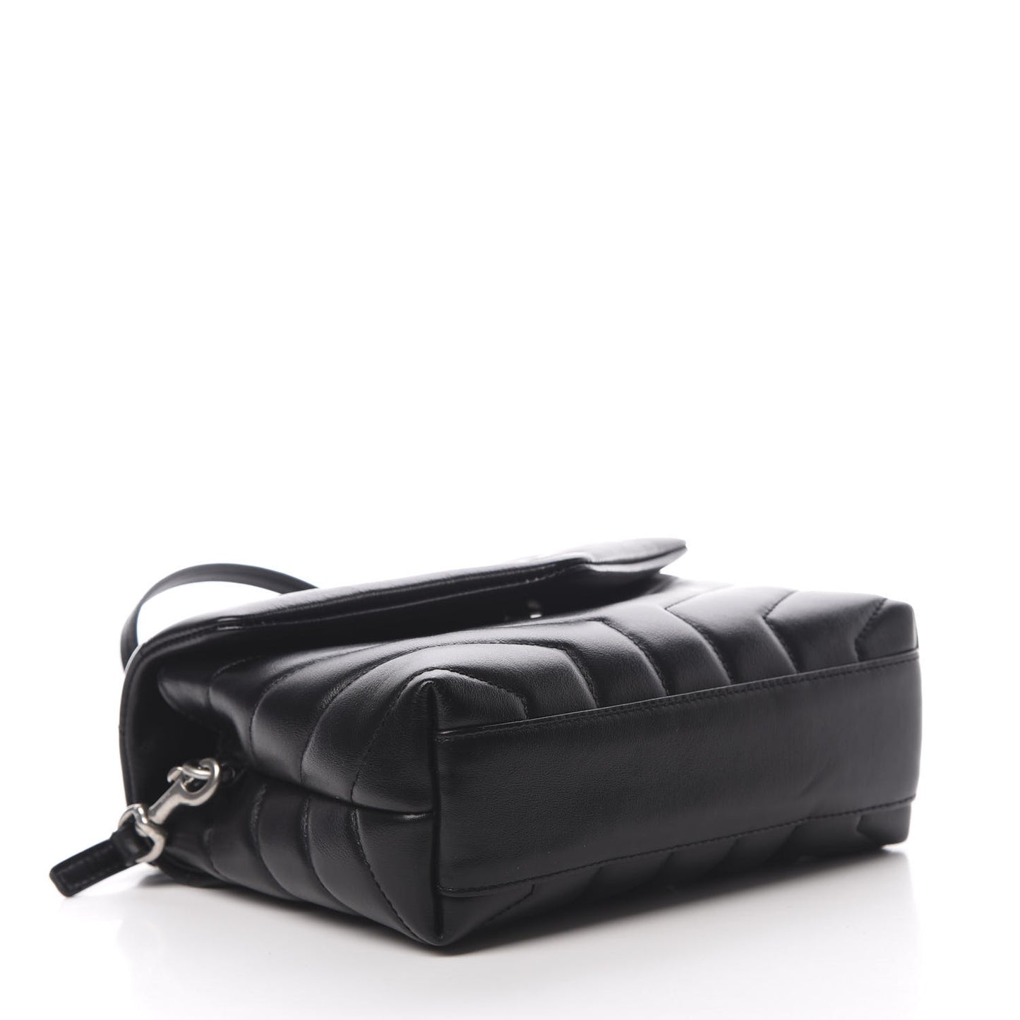 Calfskin Y Quilted Monogram Toy Loulou Crossbody Bag Black