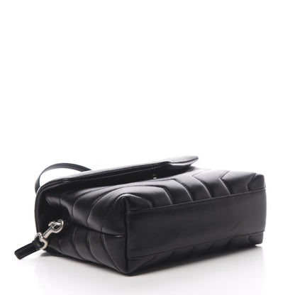 Saint Laurent Calfskin Y Quilted Monogram Toy Loulou Crossbody Bag Black 4 of 11