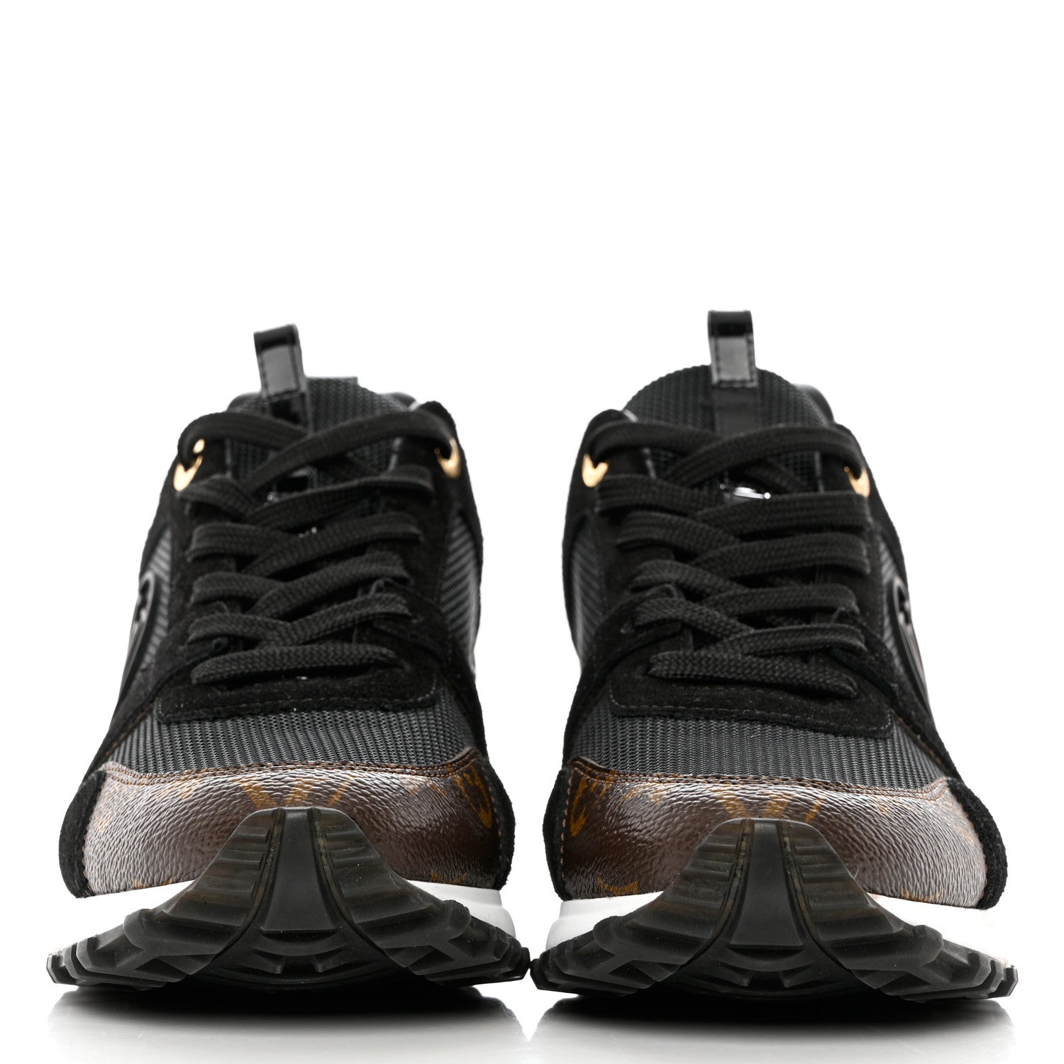 Louis Vuitton Suede Monogram Run Away Sneakers 39 Black 2 of 8