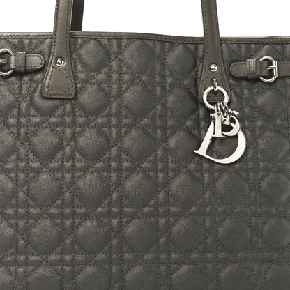 Christian Dior Coated Canvas Cannage Small Panarea Tote Bronze 8 of 10