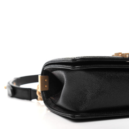 Chanel Caviar Chevron Quilted Small Boy Flap Black 8 of 11