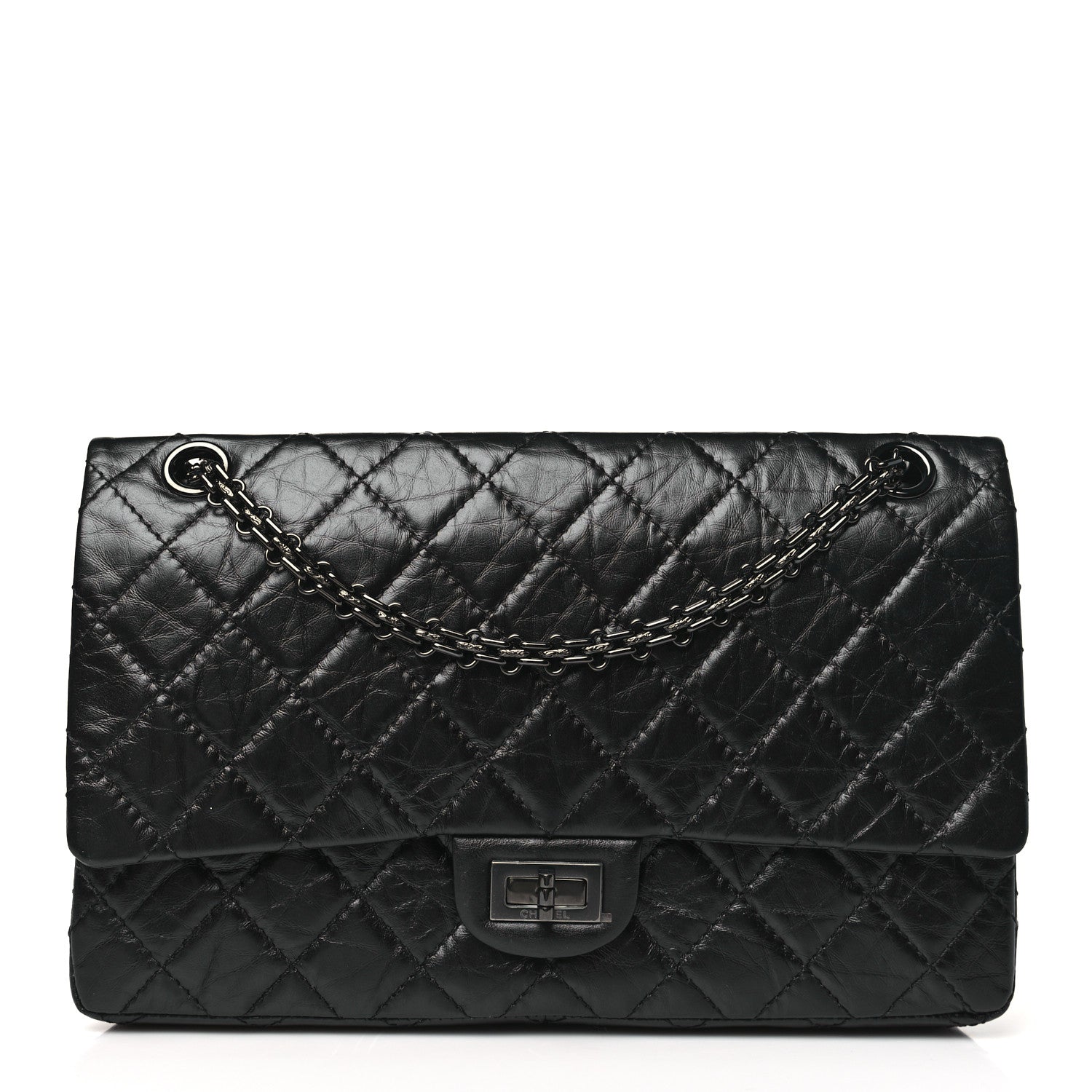 Chanel Aged Calfskin Quilted 2.55 Reissue 226 Flap So Black 1 of 11