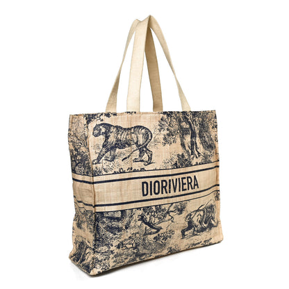 Christian Dior Straw Dioriviera Tote Beige 3 of 10