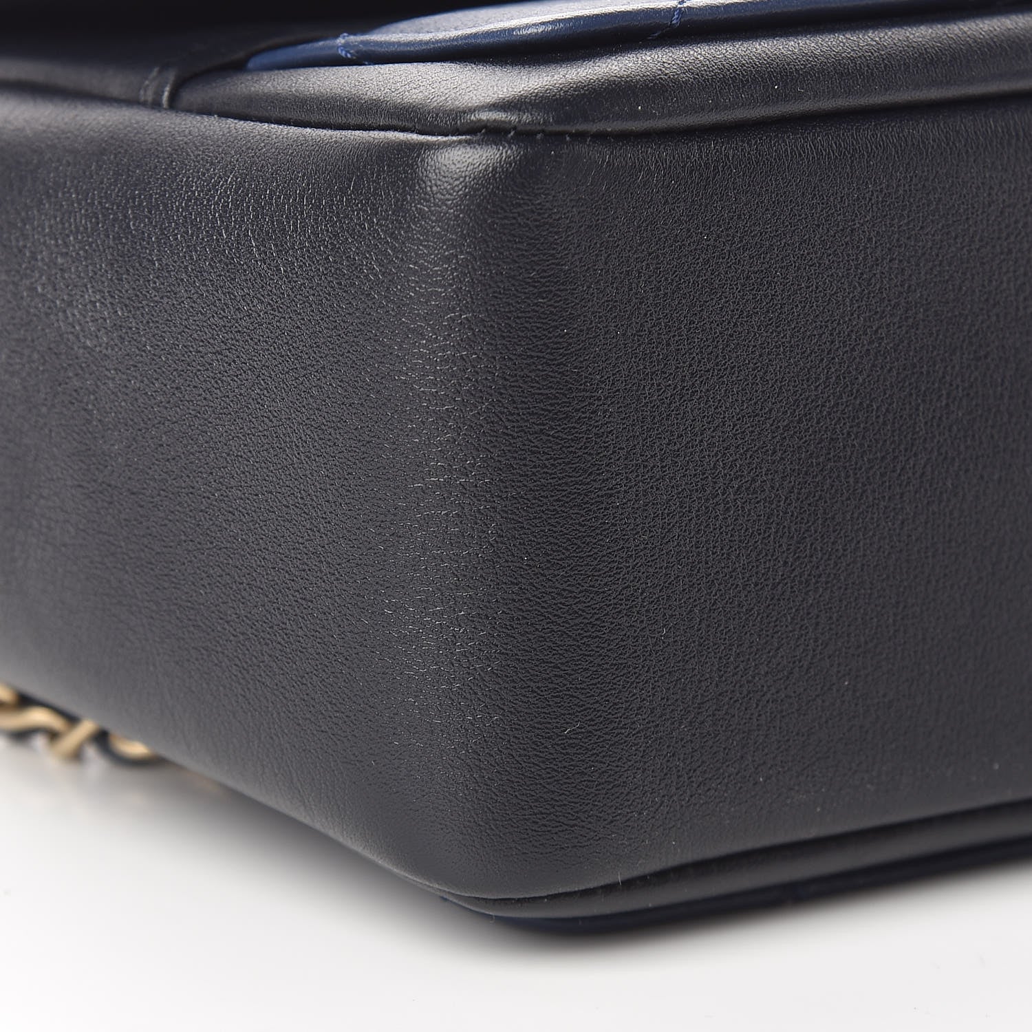Chanel Lambskin Quilted Graphic Mini Flap Bag Navy Black 9 of 10