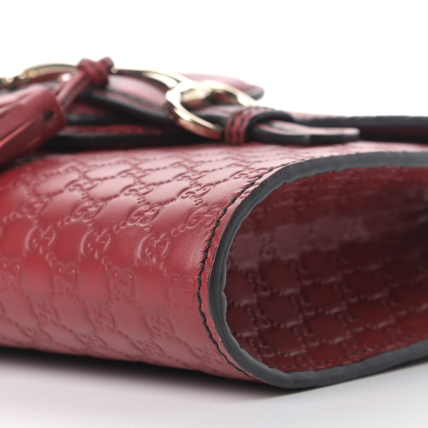 Gucci Soft Microguccissima Mini Emily Chain Shoulder Bag Rosso 9 of 11