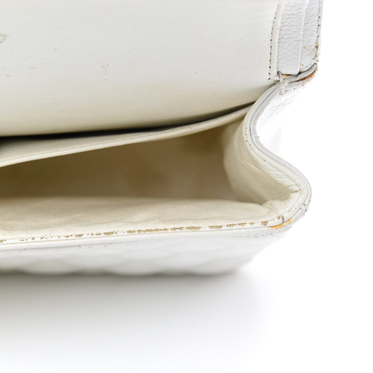 Chanel Caviar Quilted Medium Double Flap White 19 of 24