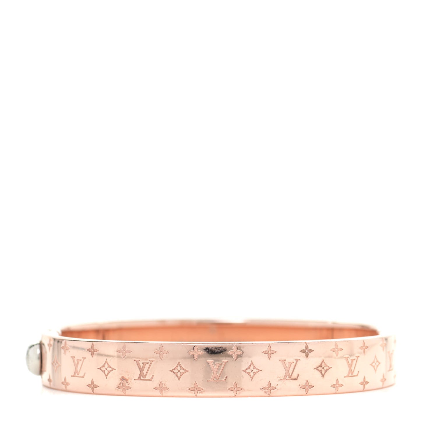 Brass Monogram Nanogram Cuff M Pink Gold