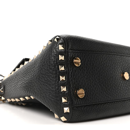 Valentino Garavani Pebbled Calfskin Messenger Bag Black 8 of 9