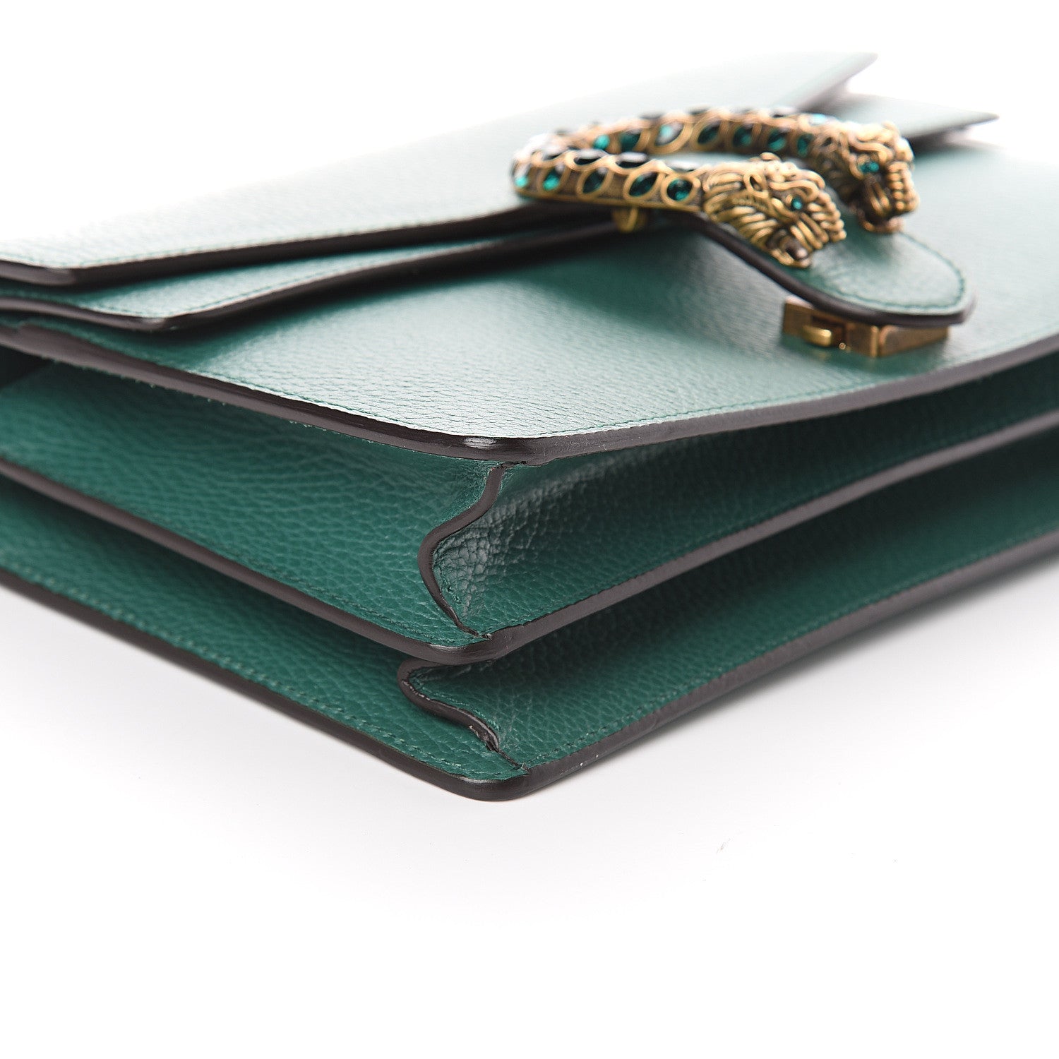 Gucci Pebbled Calfskin Small Dionysus Shoulder Bag Emerald 6 of 7