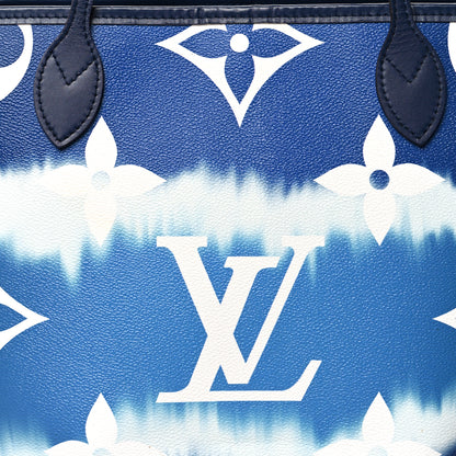 Louis Vuitton Monogram Escale Neverfull MM Blue 6 of 8