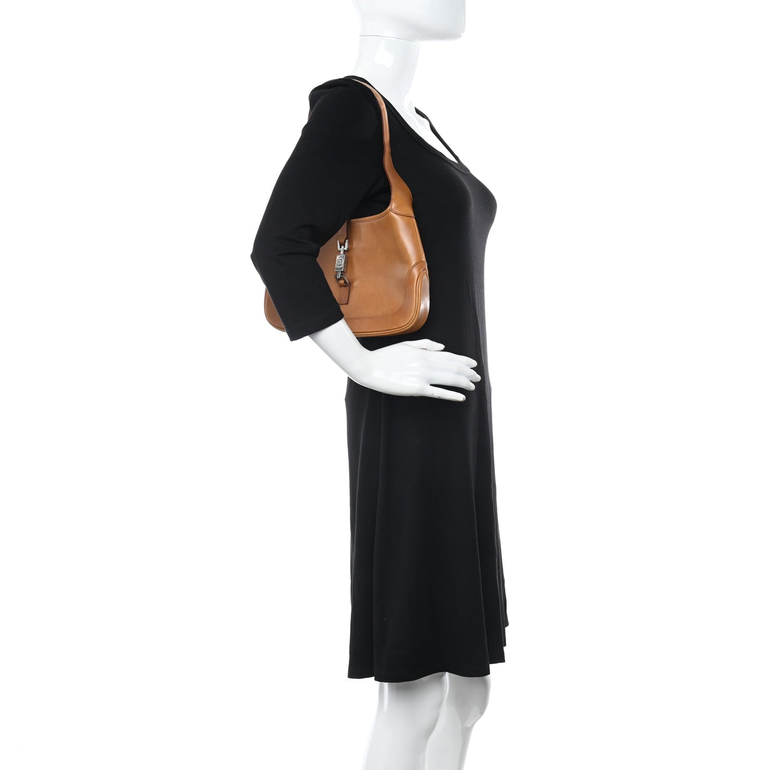 Gucci Calfskin Small Jackie O Hobo Brown 2 of 12