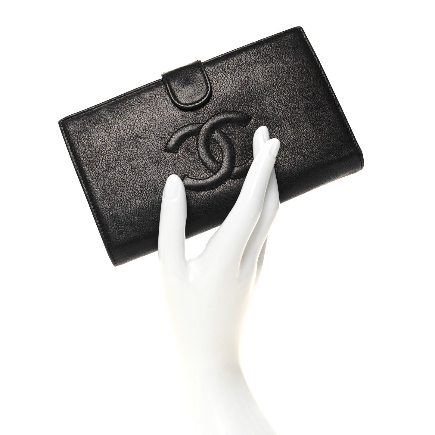 Caviar Timeless CC French Wallet Black
