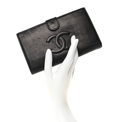 Chanel Caviar Timeless CC French Wallet Black 2 of 10