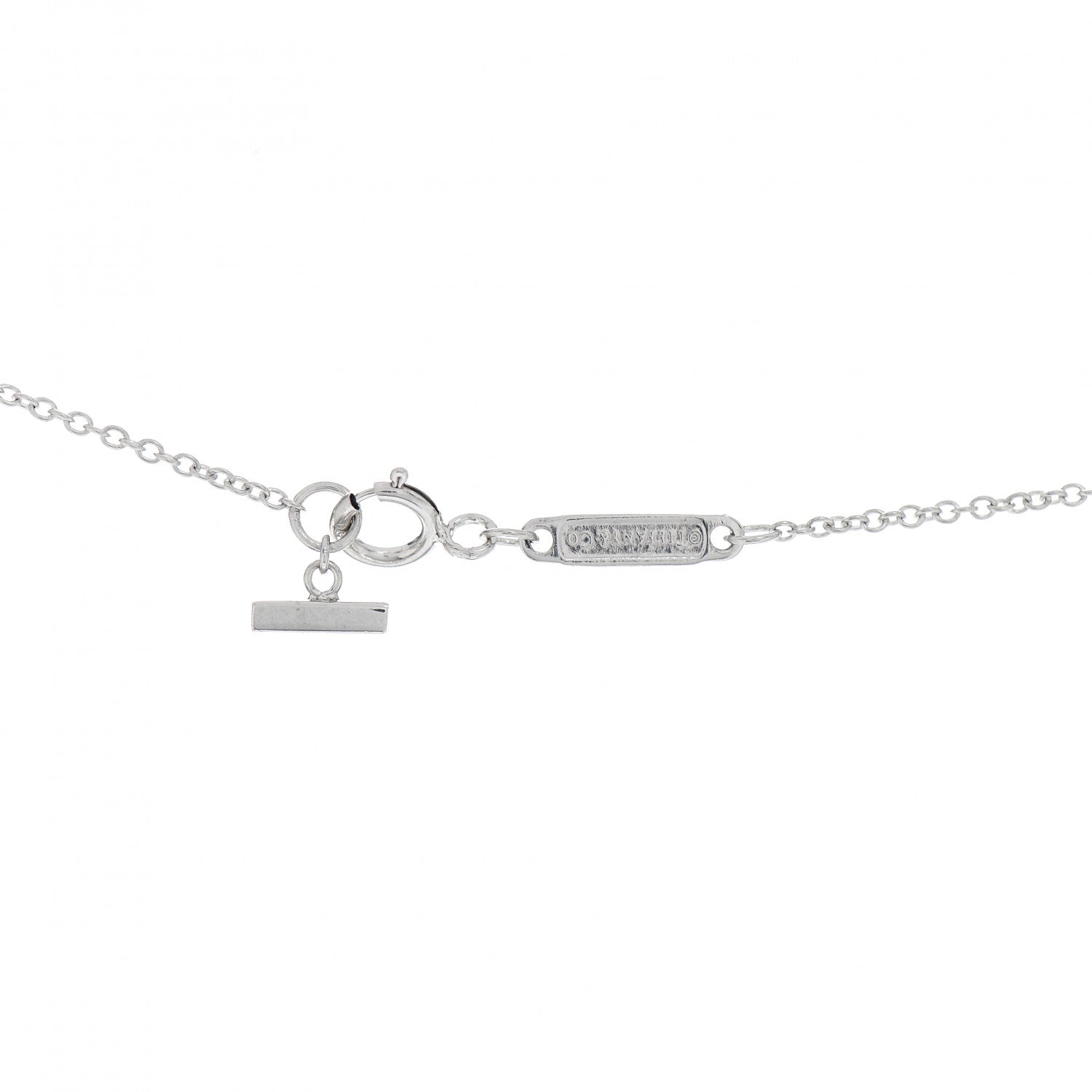 Tiffany 18K White Gold Ruby Large T Smile Pendant Necklace 4 of 5