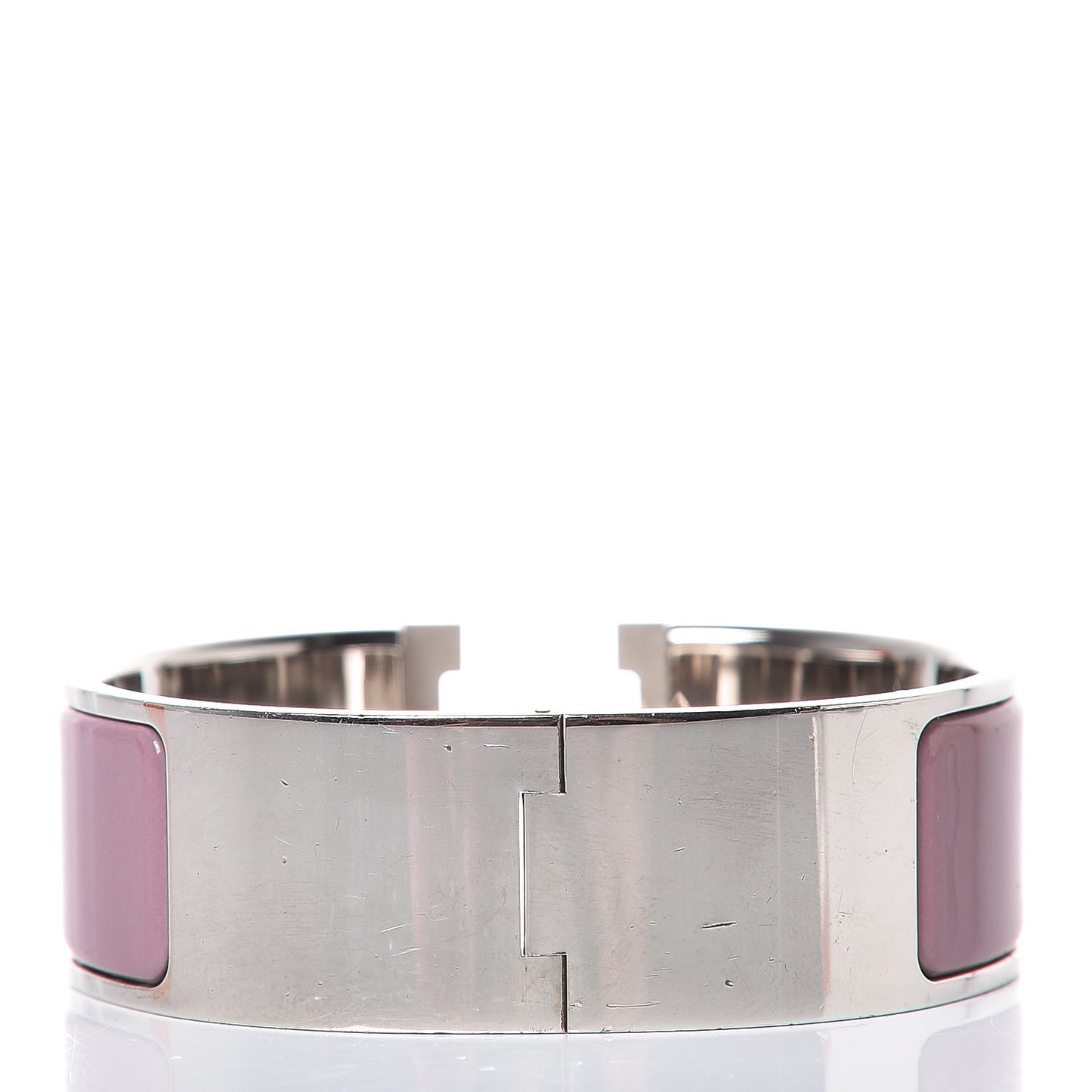 Enamel Wide Clic Clac H Bracelet GM Bois De Rose