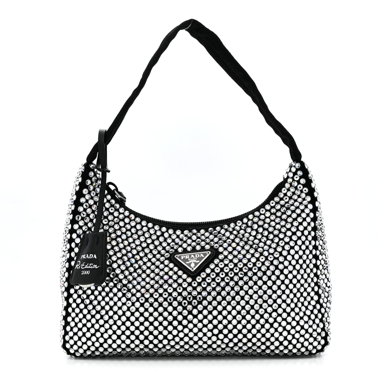 Satin Crystal Mini Re-Edition 2000 Bag Cristal
