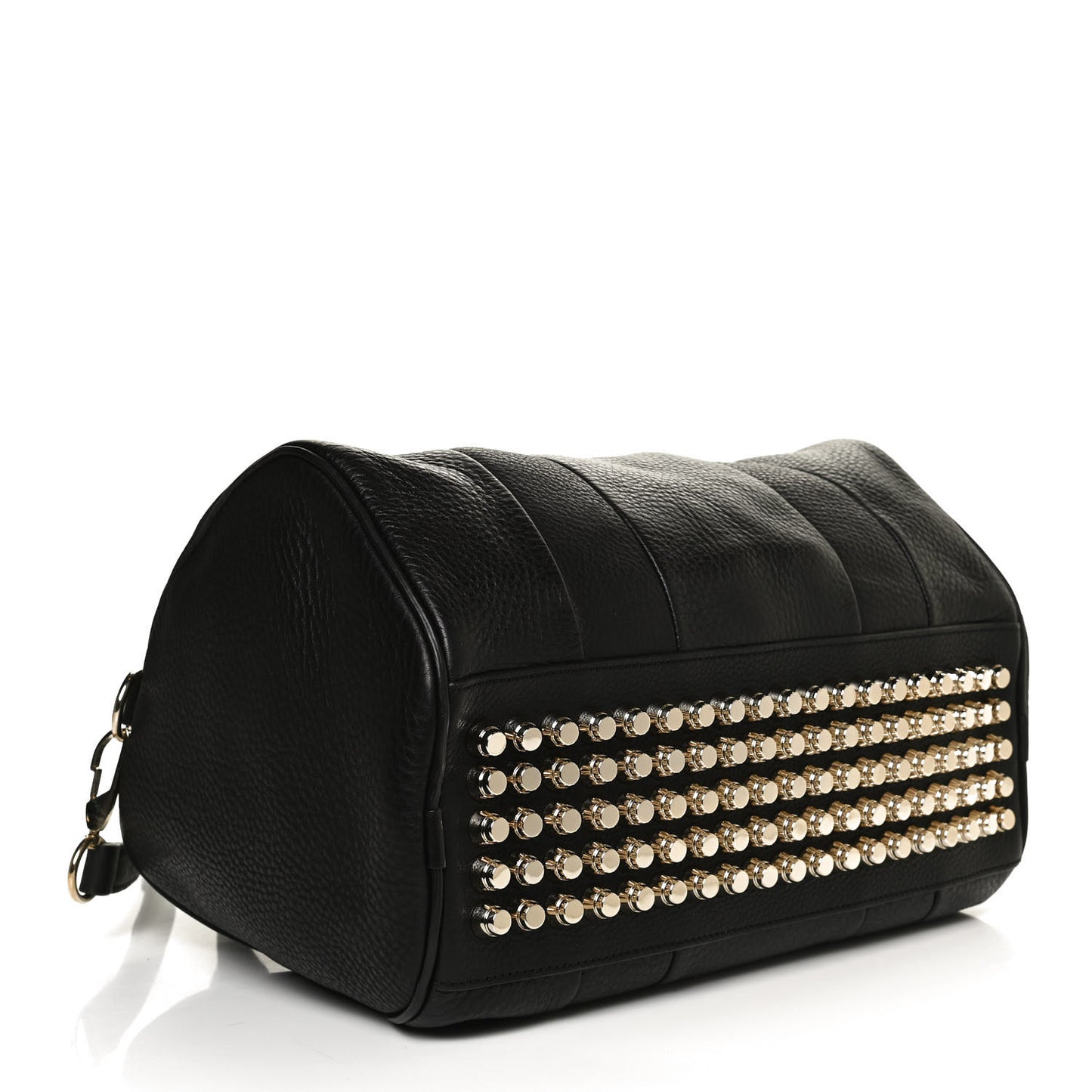 Pebbled Lambskin Rocco Black Pale Gold Hardware