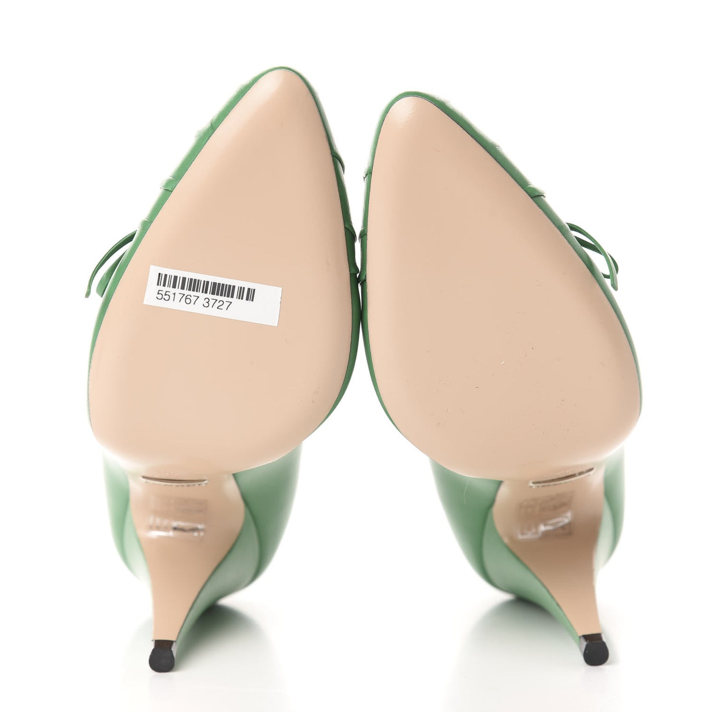 Nappa Bow High Heel Pumps 36 New Shamarock
