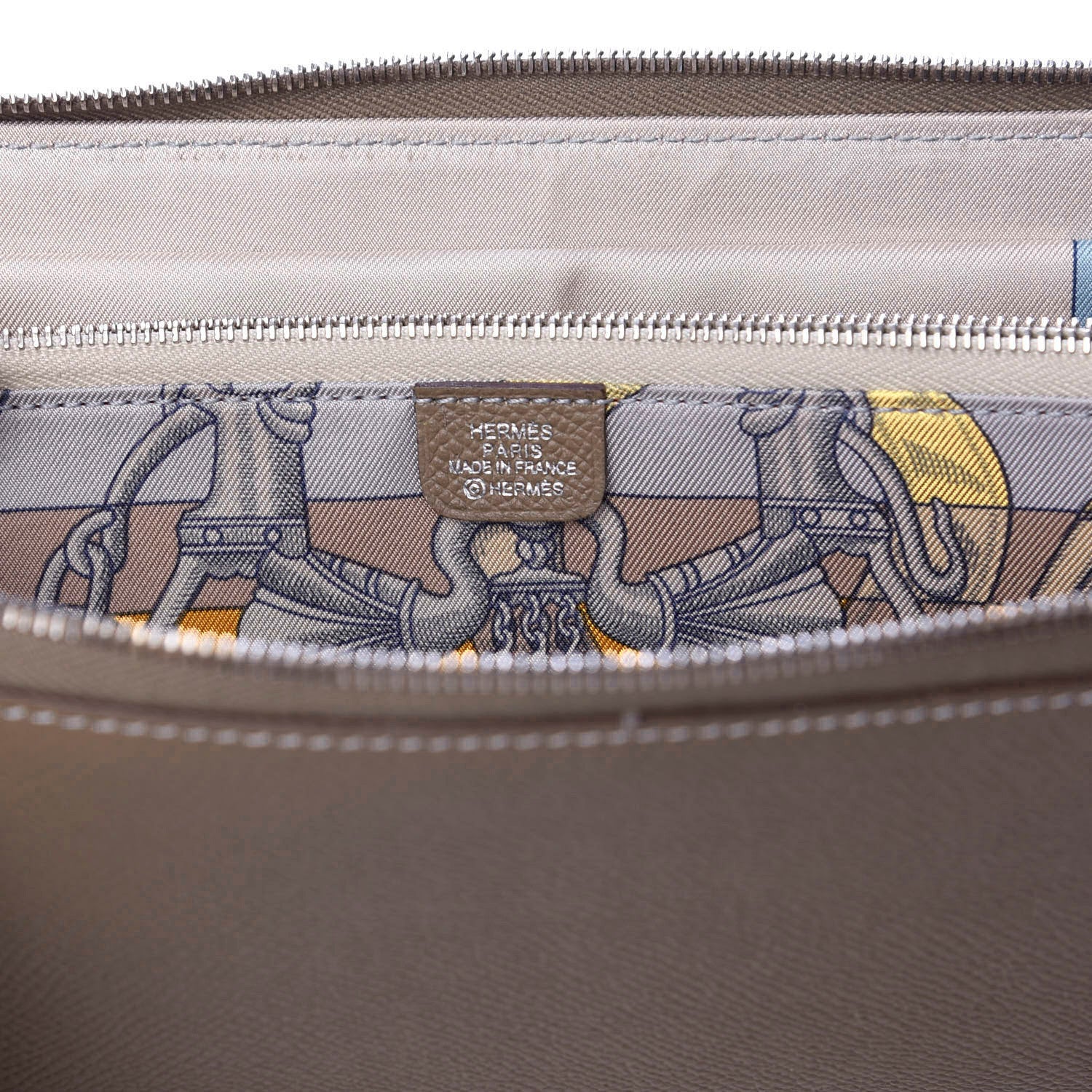 Hermes Epsom Silk'in Wallet Etoupe 6 of 9