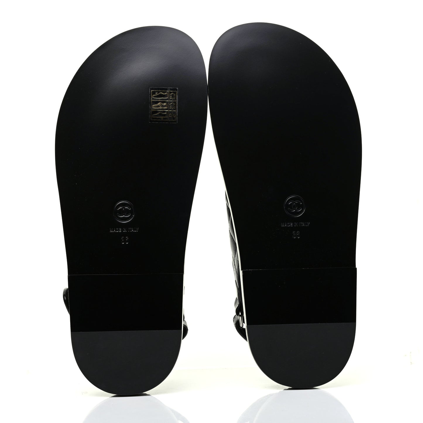 Lambskin Velcro Dad Sandals 36 Black