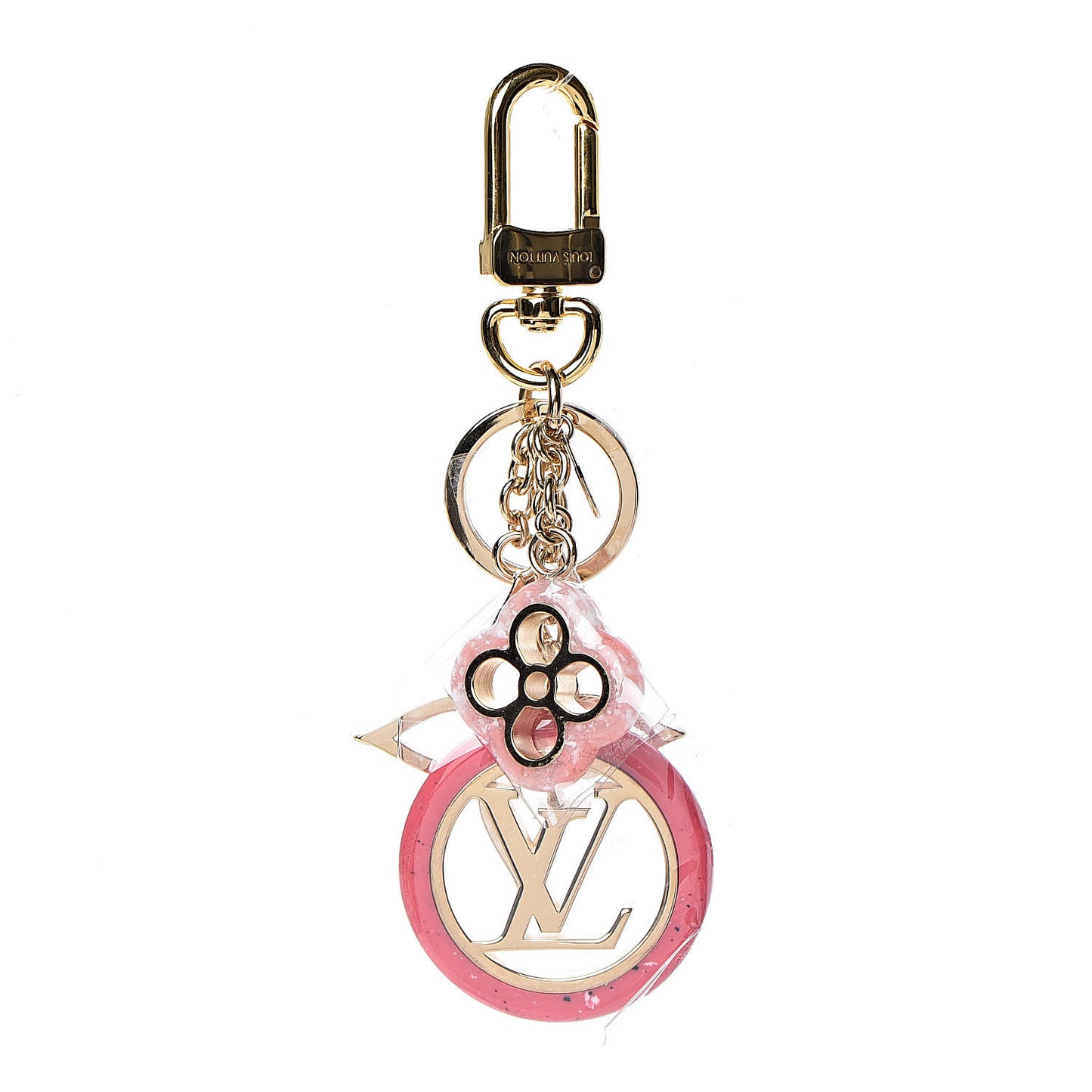 Colorline Bag Charm Key Holder Pink Glitter