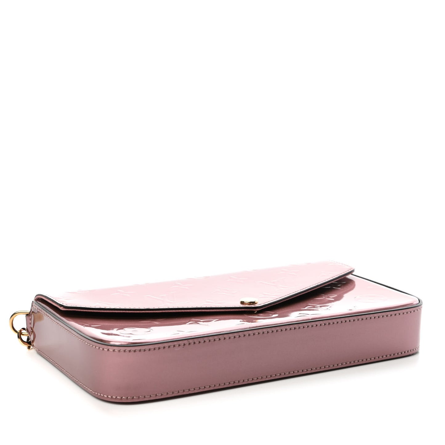 Vernis Pochette Felicie Chain Wallet Metallic Pale Pink