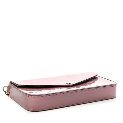 Louis Vuitton Vernis Pochette Felicie Chain Wallet Metallic Pale Pink 3 of 4