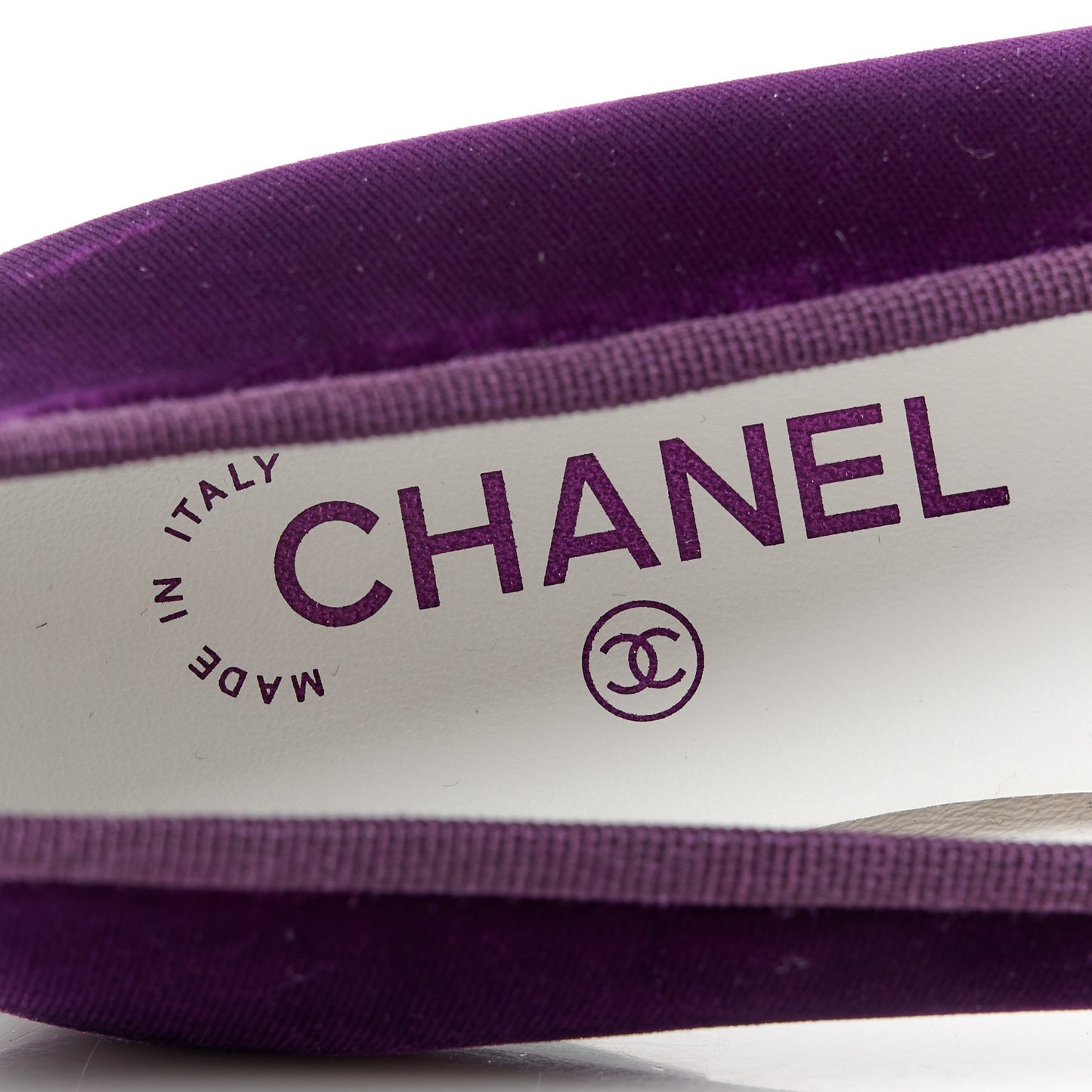 Velvet Cap Toe Ballerina Flats 37.5 Purple Black