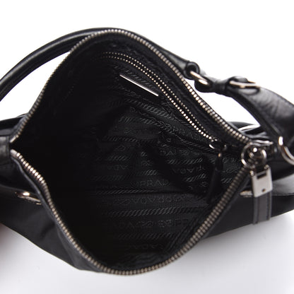 Prada Tessuto Nylon Nappa Shoulder Bag Black 5 of 9
