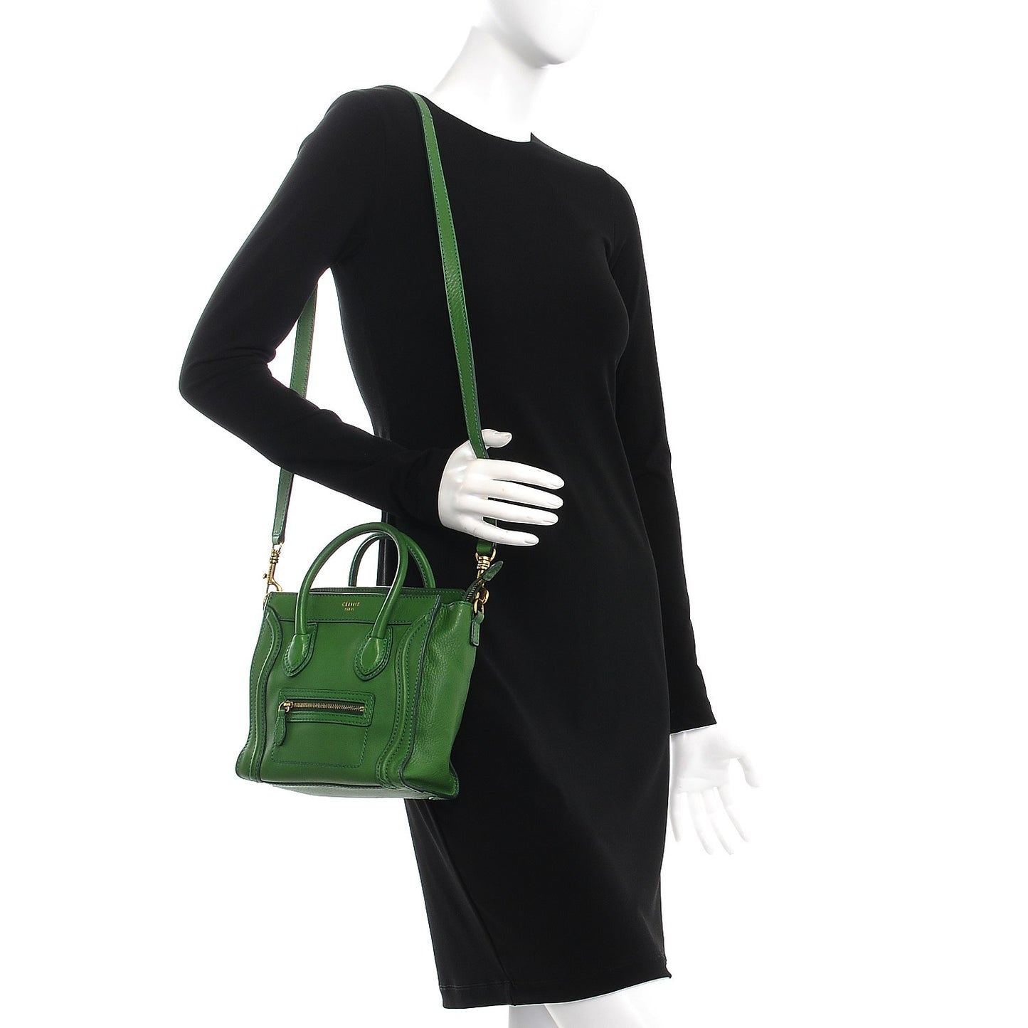 Smooth Calfskin Nano Luggage Green