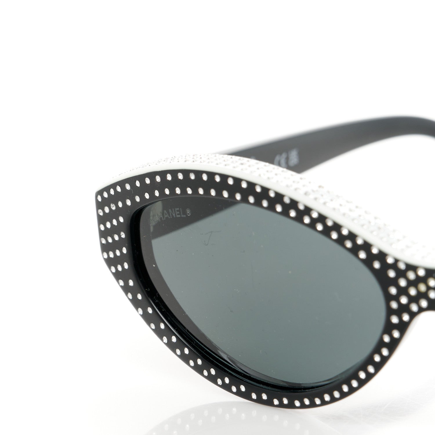 Chanel Acetate Strass Oval Sunglasses A71509 Black 7 of 8