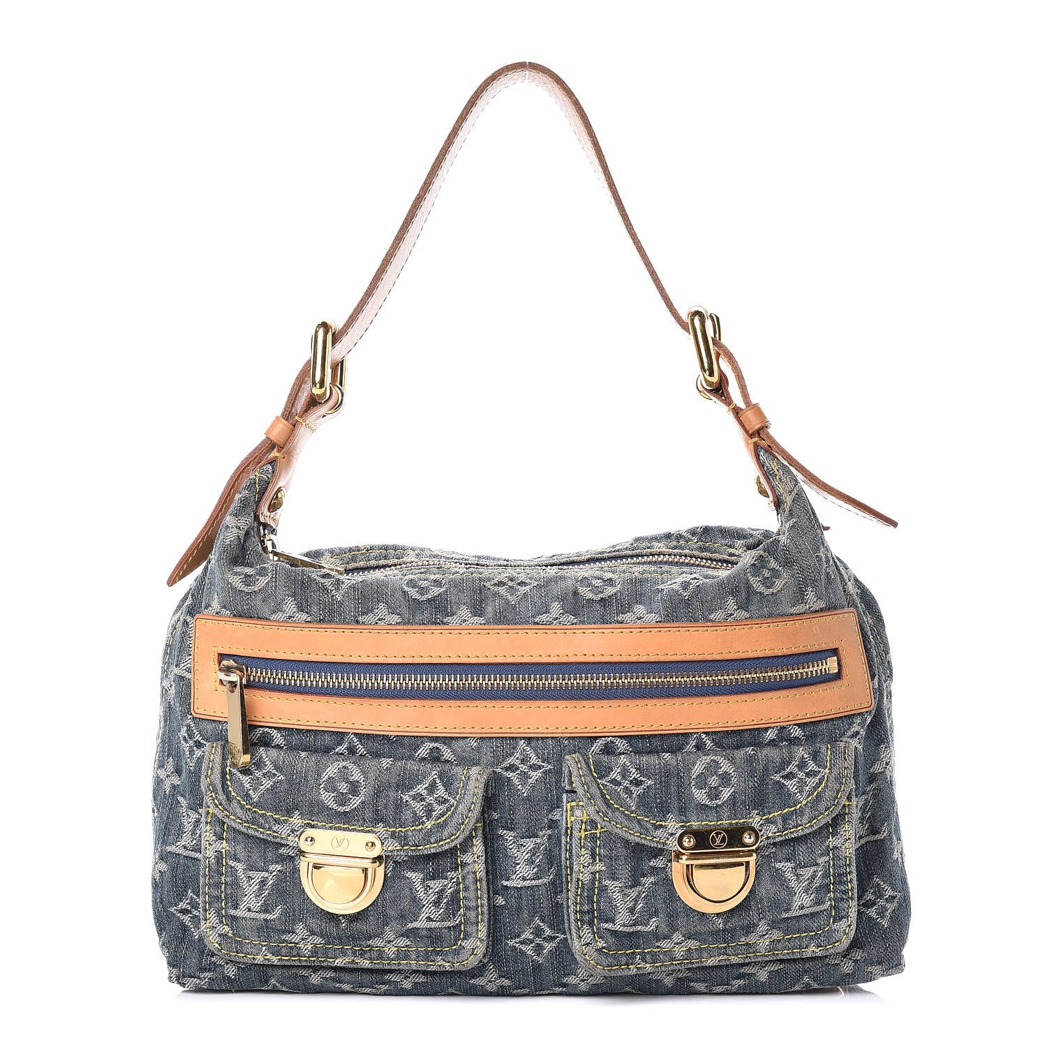 Louis Vuitton Monogram Denim Baggy PM Blue 1 of 15