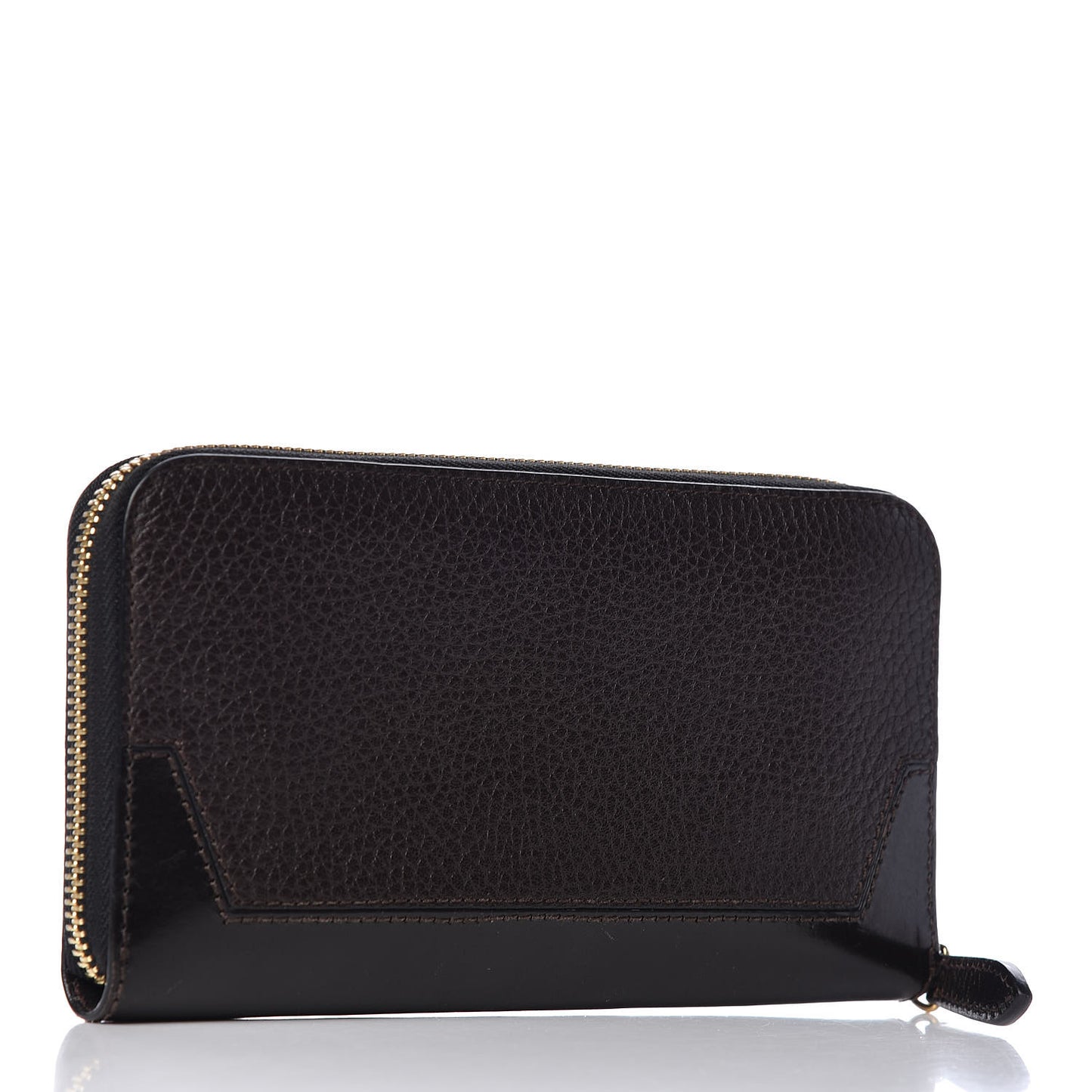 Calfskin Ziggy Zip Around Wallet Brown