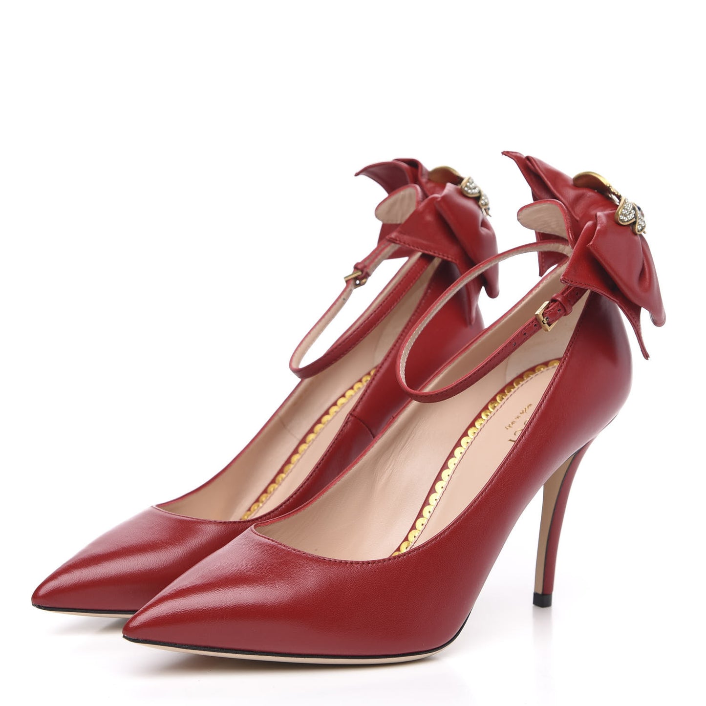 Nappa Queen Margaret Pumps 38 Hibiscus Red
