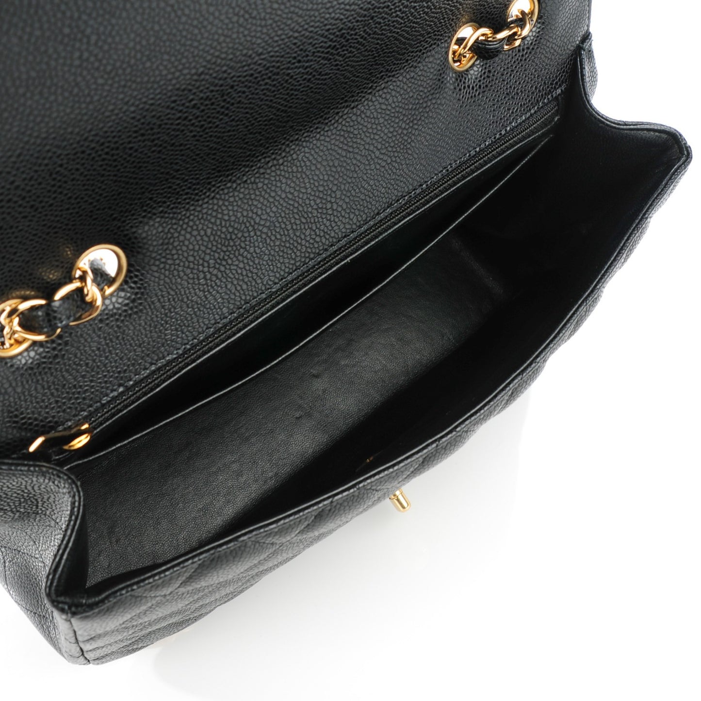 Caviar Quilted Jumbo Single Flap Black