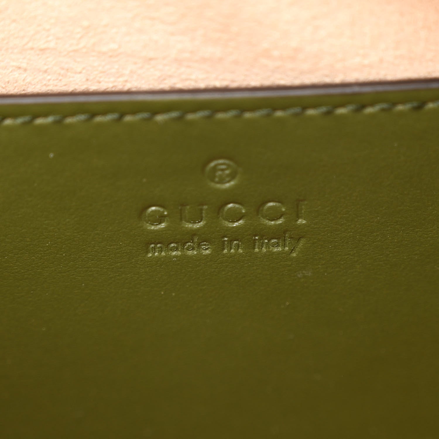 Gucci Calfskin Matelasse Aria Small GG Marmont Chain Shoulder Bag Military Wood 6 of 10
