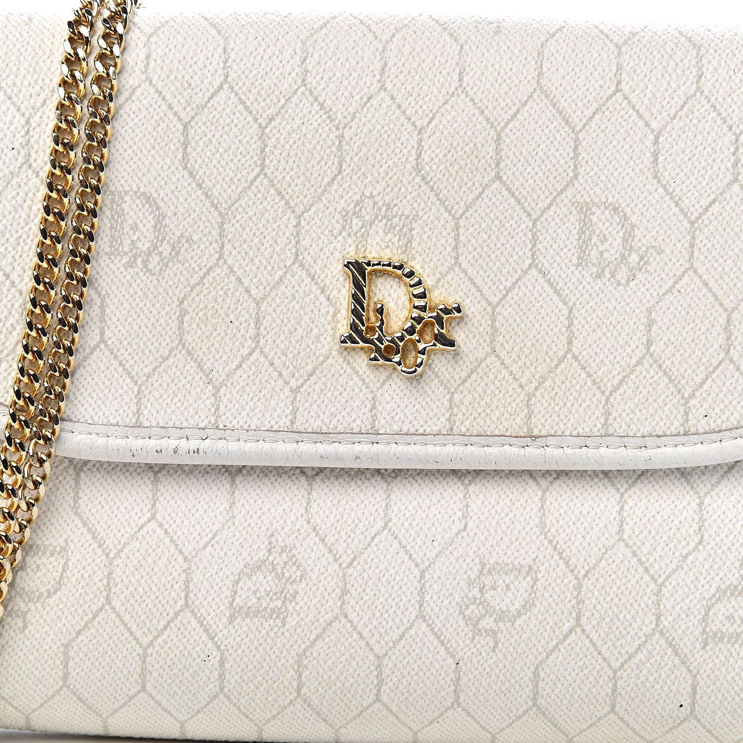 Christian Dior Monogram Chain Flap White 18 of 18