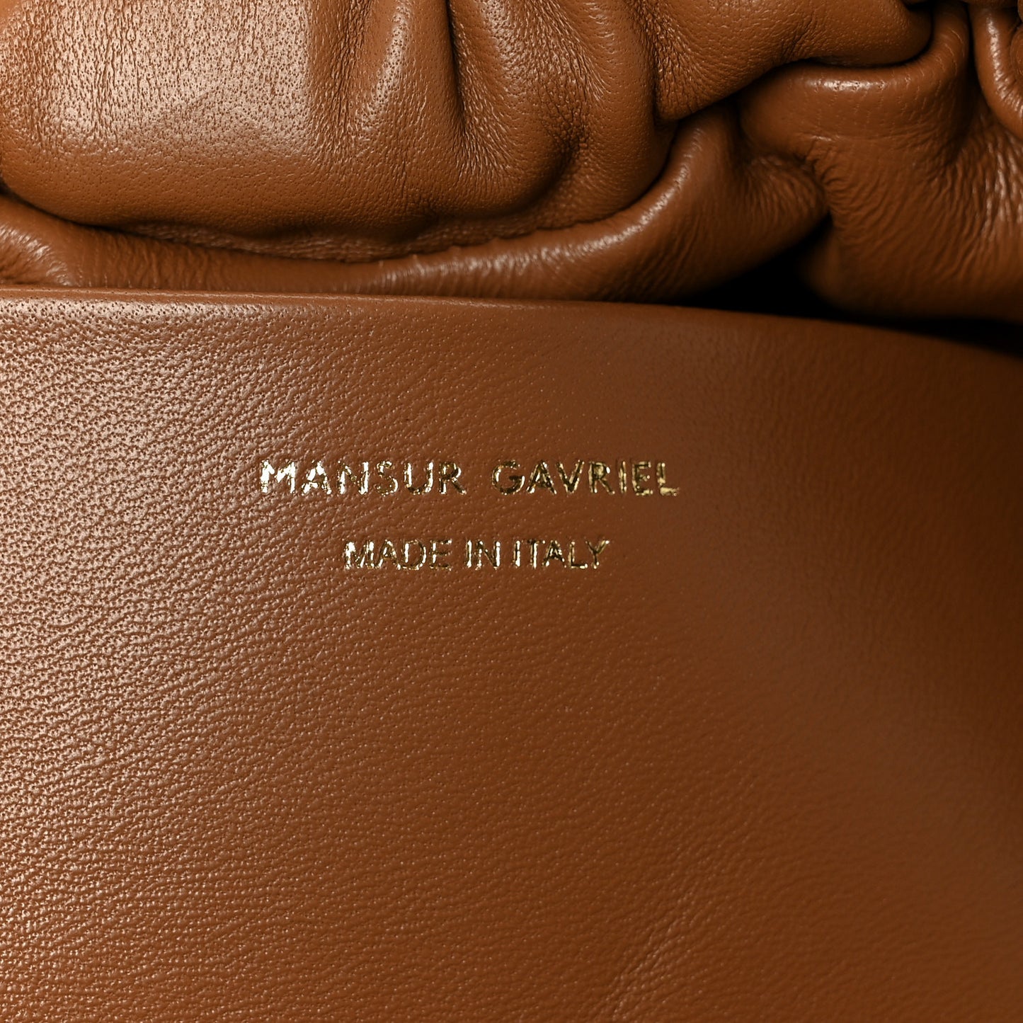 Lambskin Cloud Mini Clutch Caramel