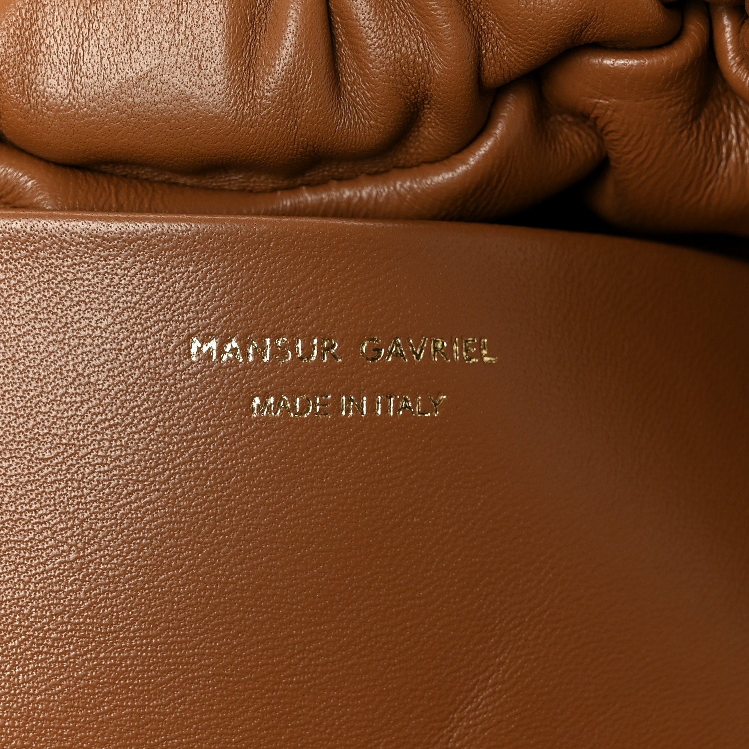 Mansur Gavriel Lambskin Cloud Mini Clutch Caramel 6 of 10