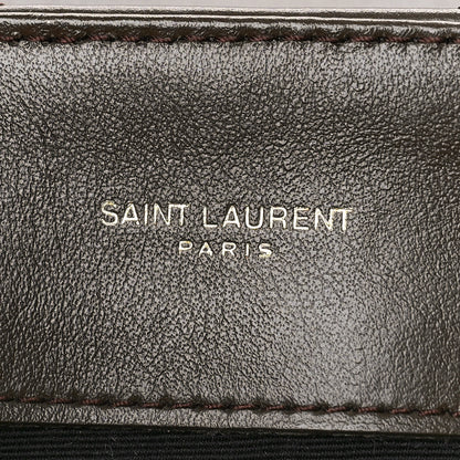 Saint Laurent Calfskin Y Quilted Monogram Medium Loulou Chain Satchel Soil Brown 6 of 8