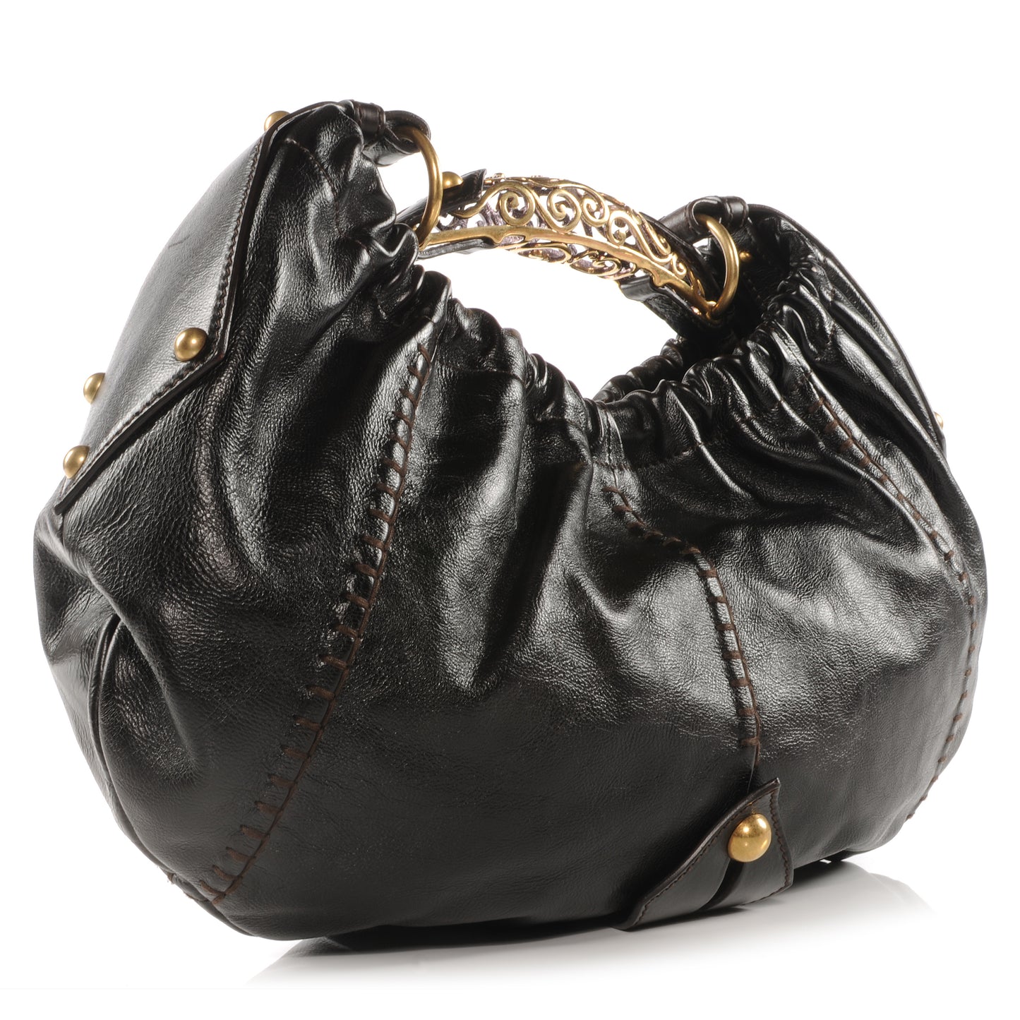 Leather Vincennes Mombasa Hobo Bag Brown