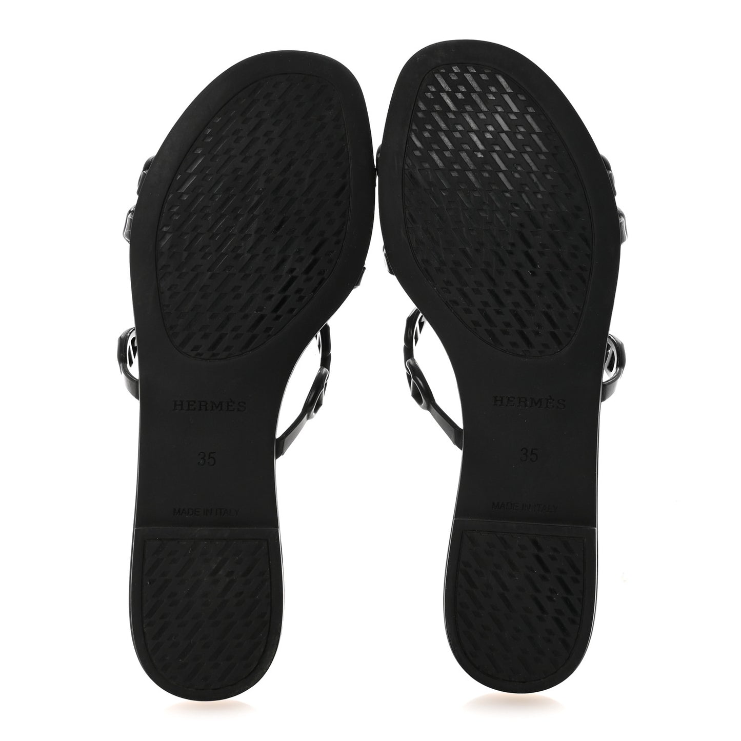 Rubber Chaine d'Ancre Rivage Sandals 35 Black