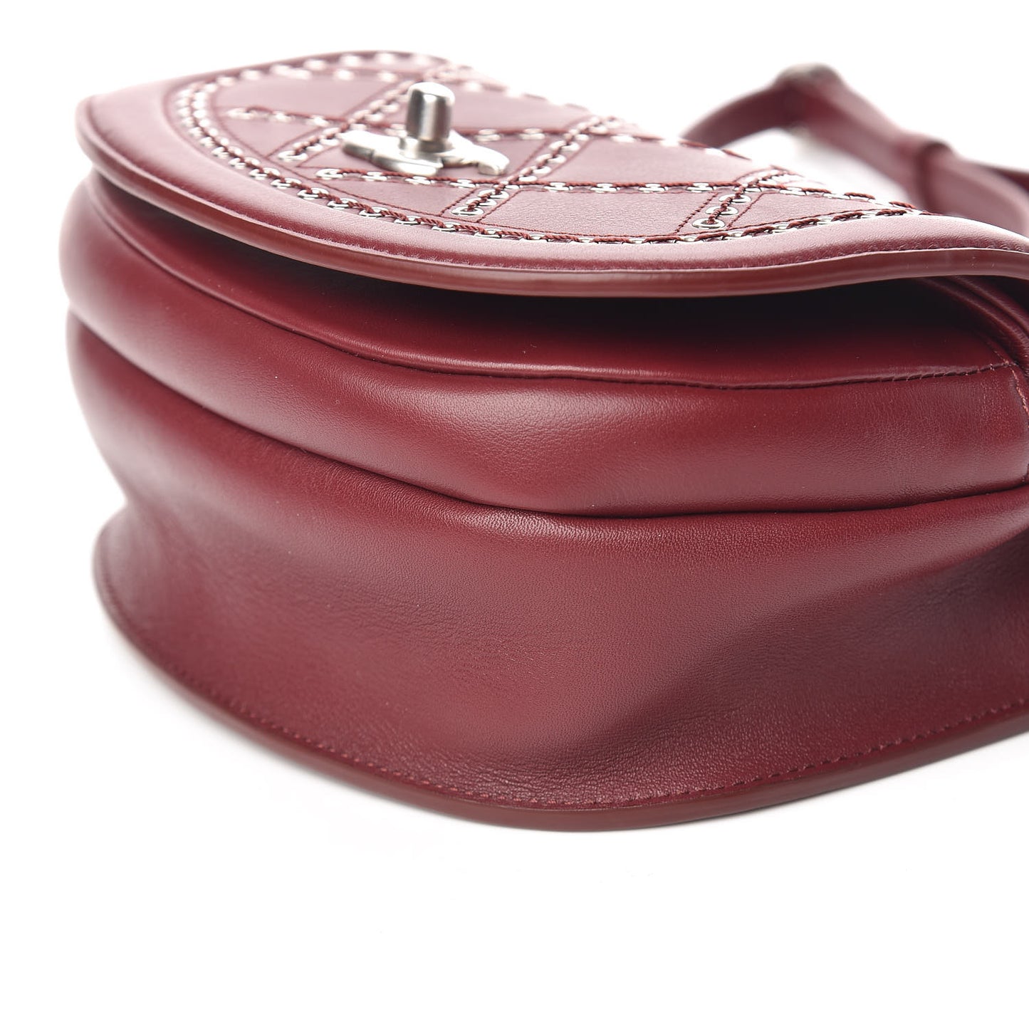 Calfskin Coco Eyelets Small Flap Bag Red