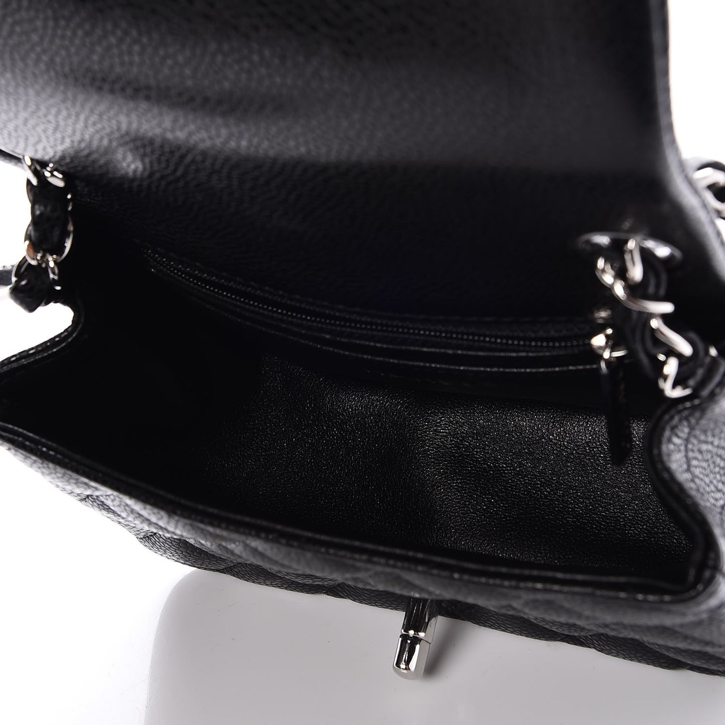 Caviar Quilted Mini Square Flap Black