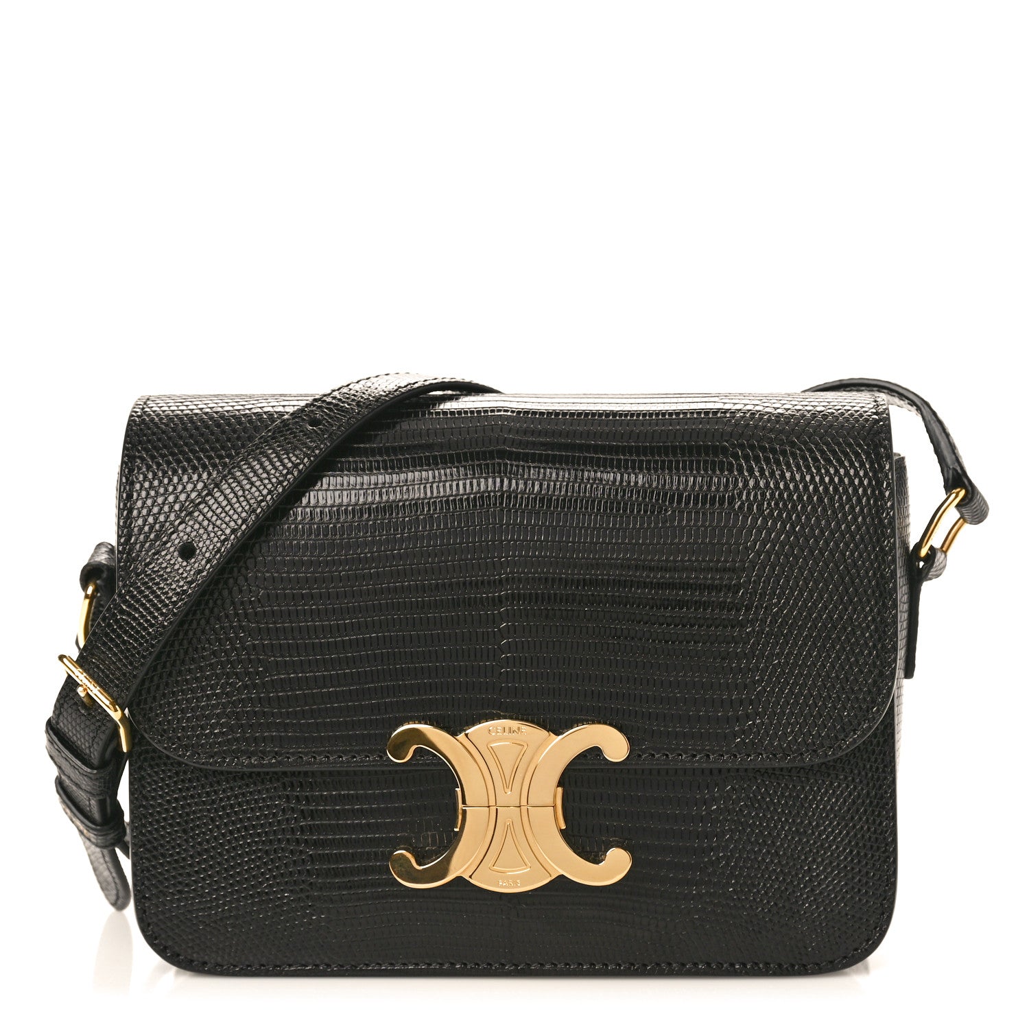 Celine Lizard Teen Triomphe Black 1 of 9