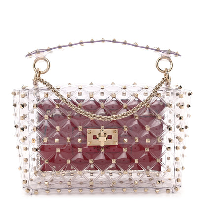 Valentino Garavani PVC Medium Rockstud Spike Shoulder Bag 1 of 9