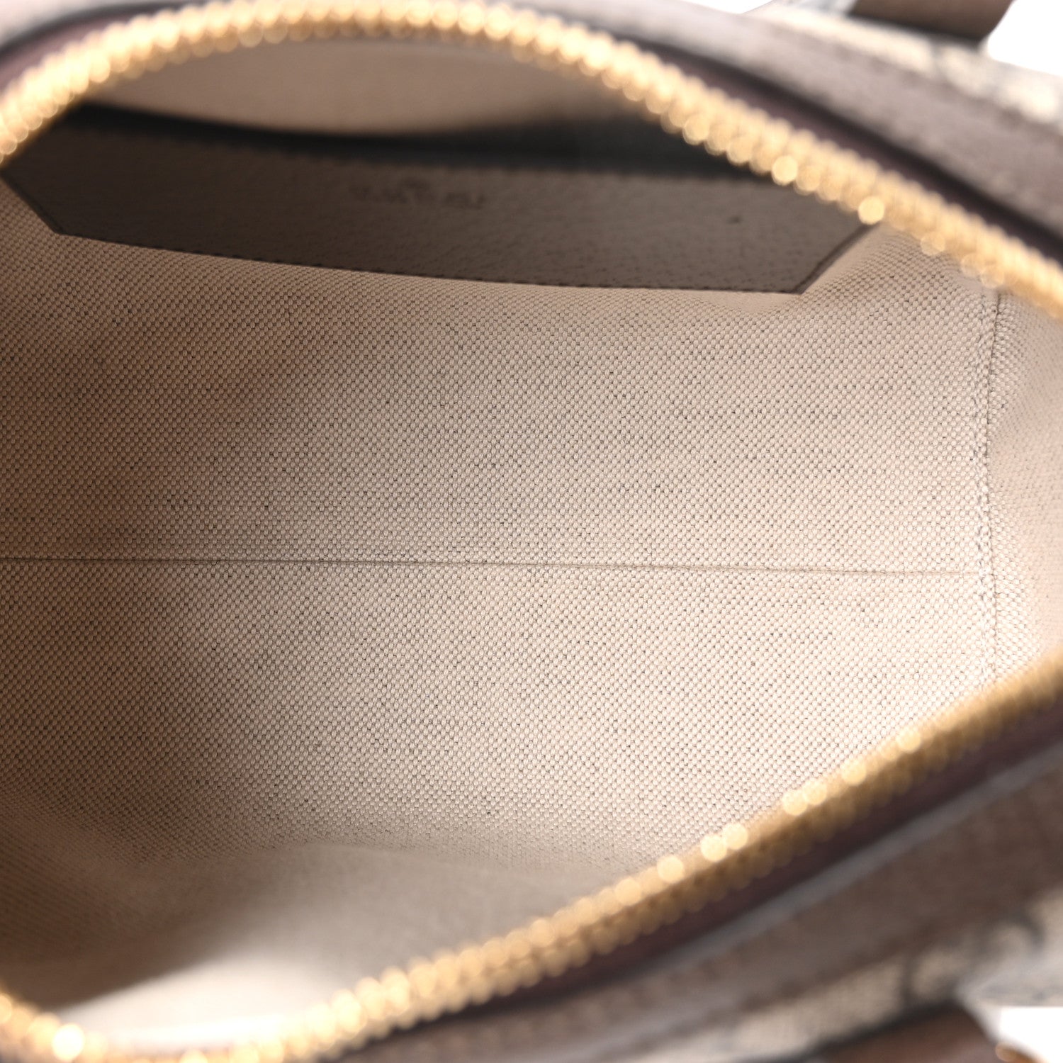Gucci GG Supreme Monogram Textured Dollar Calfskin Web Mini Ophidia Top Handle Bag Beige Ebony New Acero 5 of 11